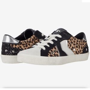 GEOX Warley 20 sneakers‎ white / animal print embellished lace up sneakers Sz 10